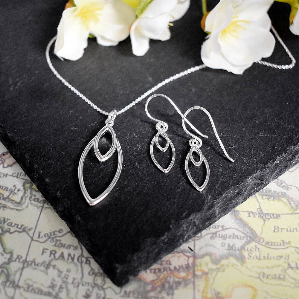 Kali Ma Designs - Sterling Silver Jewellery – wholesale Dangle earrings – Bria double ellipse wire earrings1