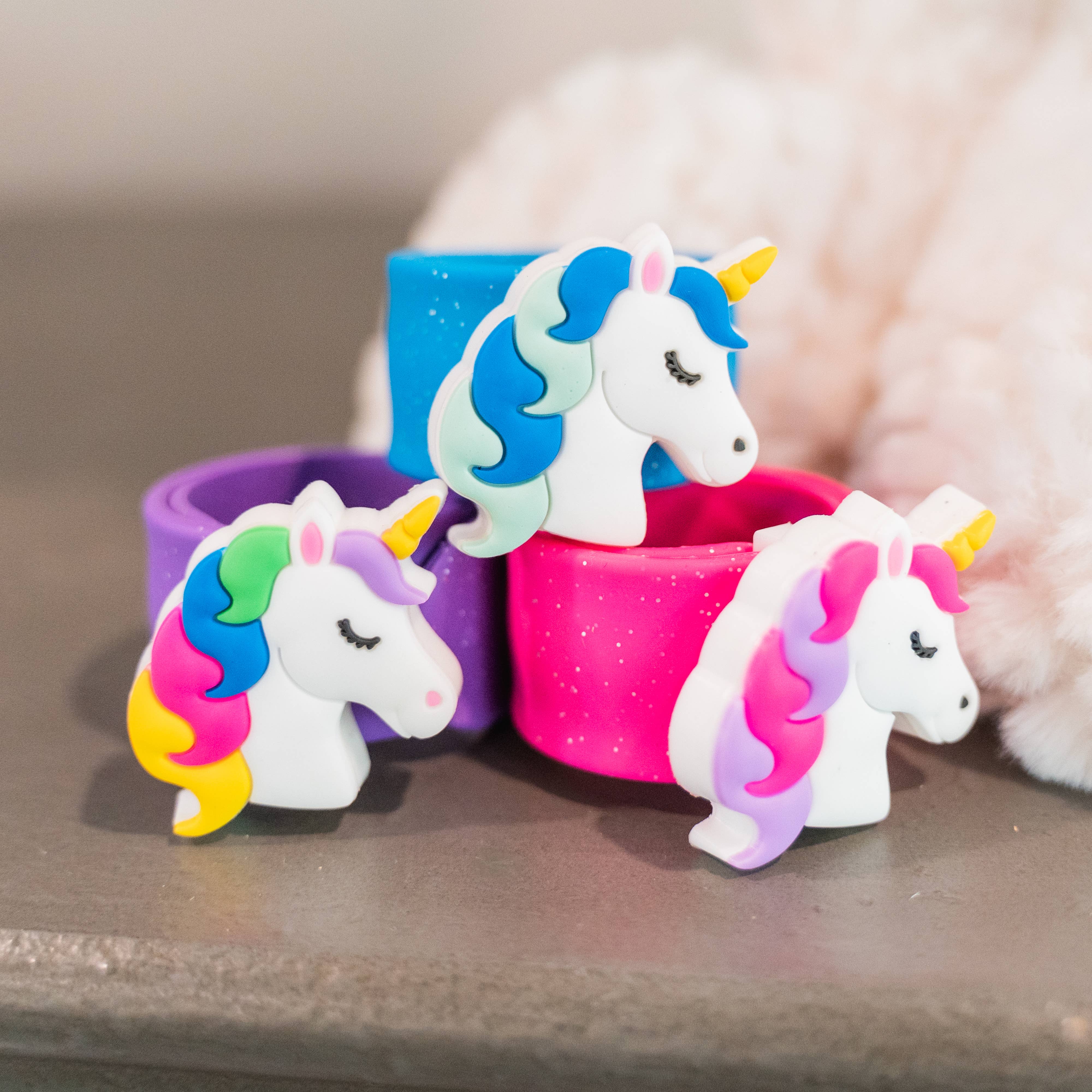 Frog Sac - Wholesale Light-Up Toy - Kids & Baby - Light Up LED Unicorn Slap Bracelets - 3 Pack2