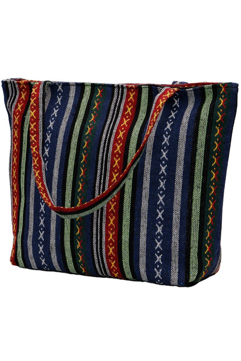 ASSORTED Navajo Baja Tribal Woven Canvas Tote Bag for wholesale on Faire11