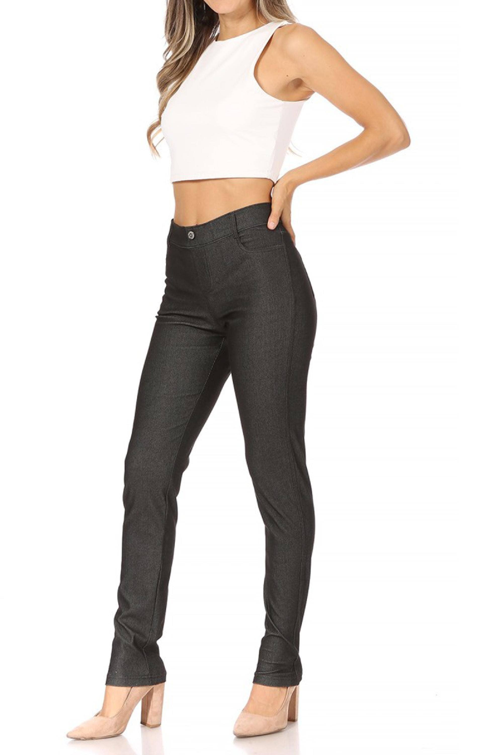 MOA COLLECTION - Vendita all'ingrosso Pantalone - Donna - Jeggings da donna comodi e casual con tasche e passanti per cintura3