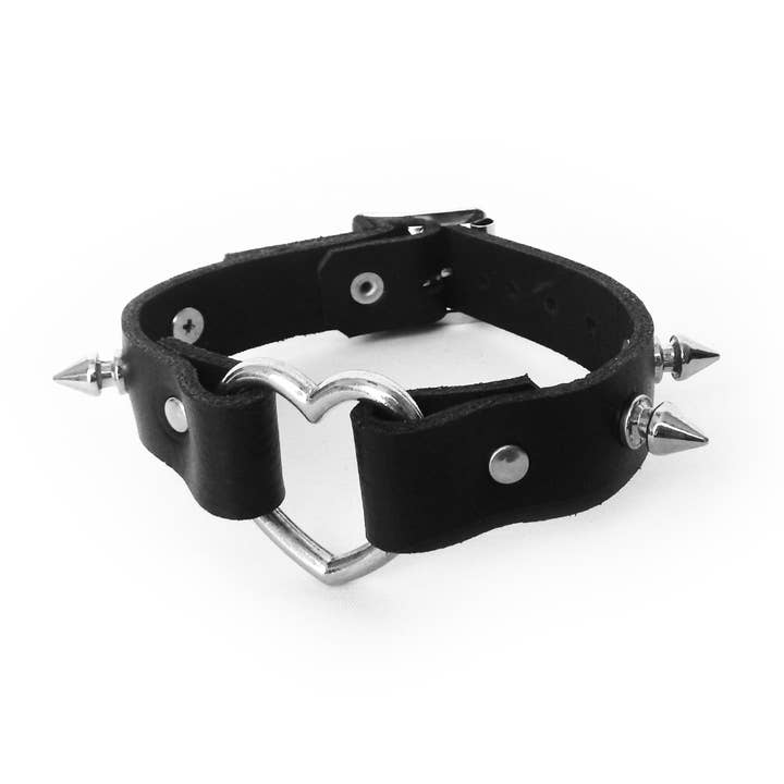 Black Studded Heart Ring Wristband - Black Studded Wristband and other Purchase wholesale plain wristbands. Free returns & net 60 terms on Faire trending on Faire.