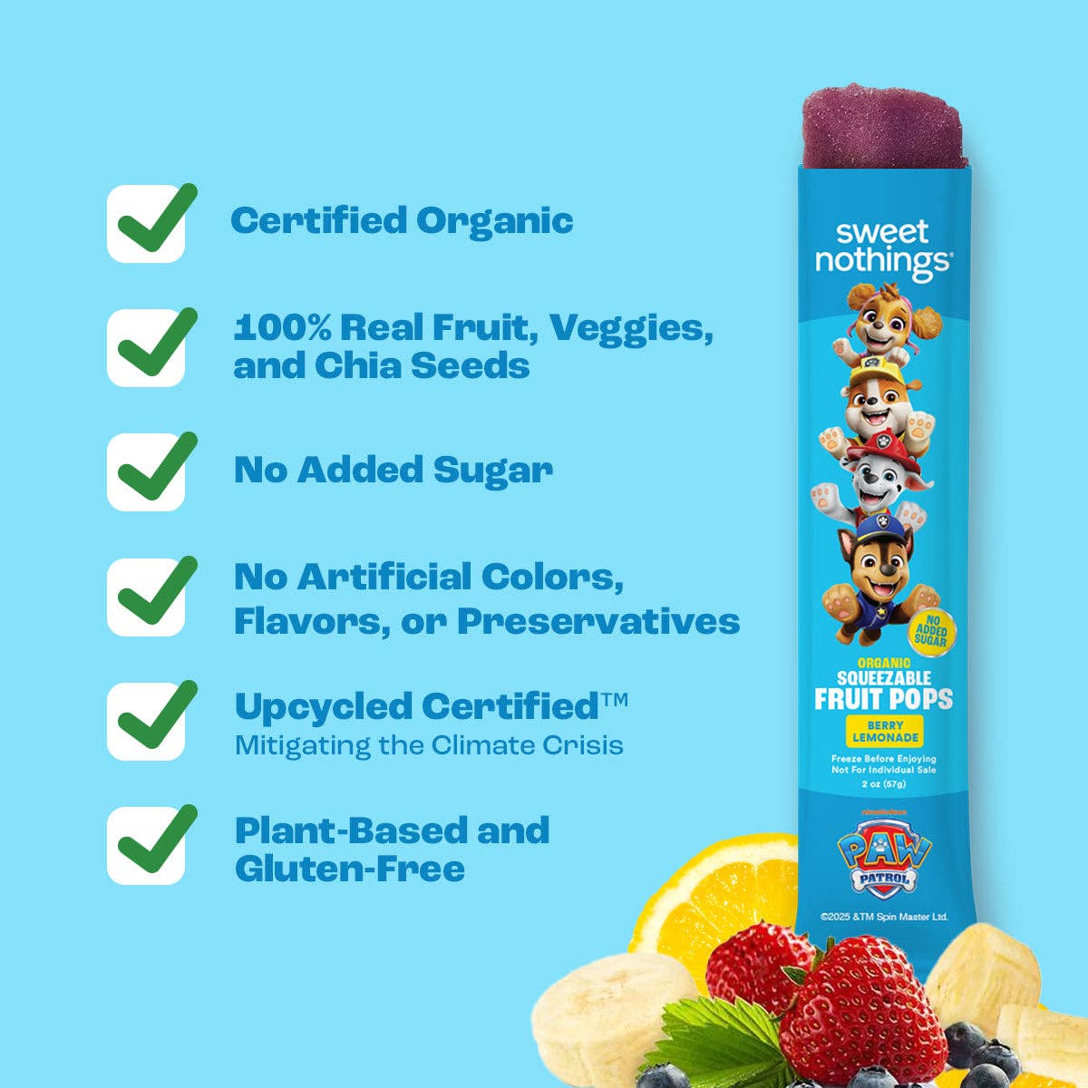 Sweet Nothings - Wholesale Fruit Snacks - Berry Lemonade Squeezable Fruit Pops - Freeze At Home4