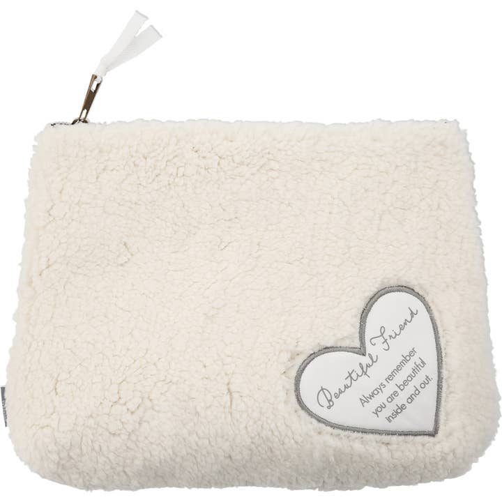 Beautiful Friend - 10" x 8" Sherpa Cosmetic Bag for wholesale by Pavilion