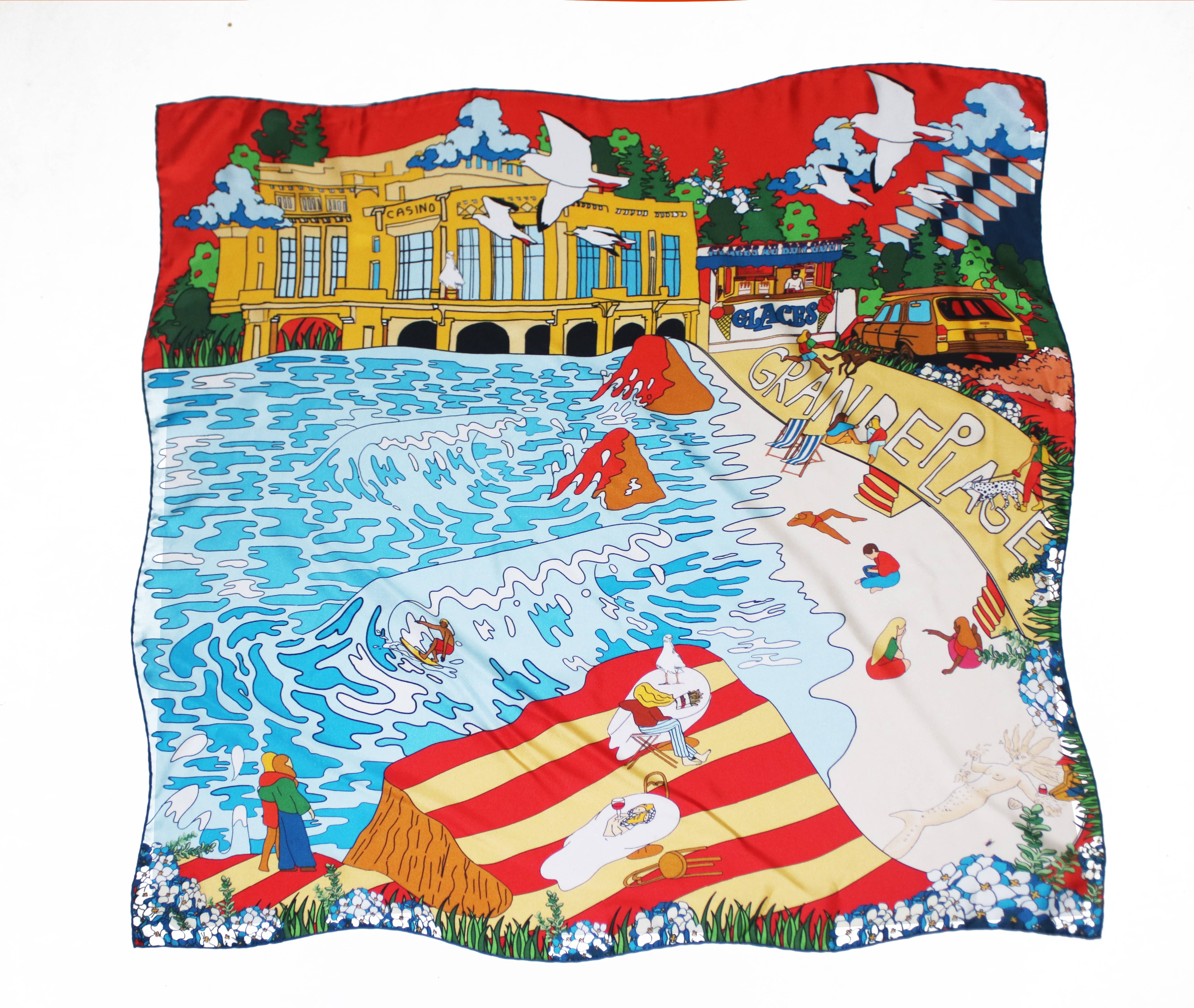 SOIE-MEME - Wholesale Scarf - Women's - Grande plage- carré1