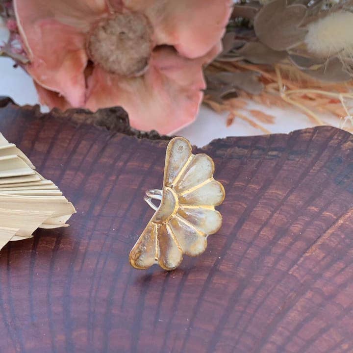 Wolf and Clay Pty Ltd - Wholesale Cocktail/statement ring - Emma - Porcelain Ring1