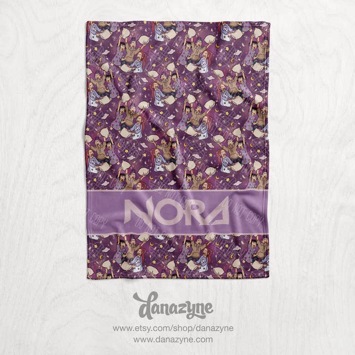 Danazyne - Wholesale Bedding blanket – Kids & Baby - Personalized KPOP Demon Hunter Huntr/X - Inspired Blanket - Repeating Pattern Name Block Style Plush Minky Blanket - Pillow Fight