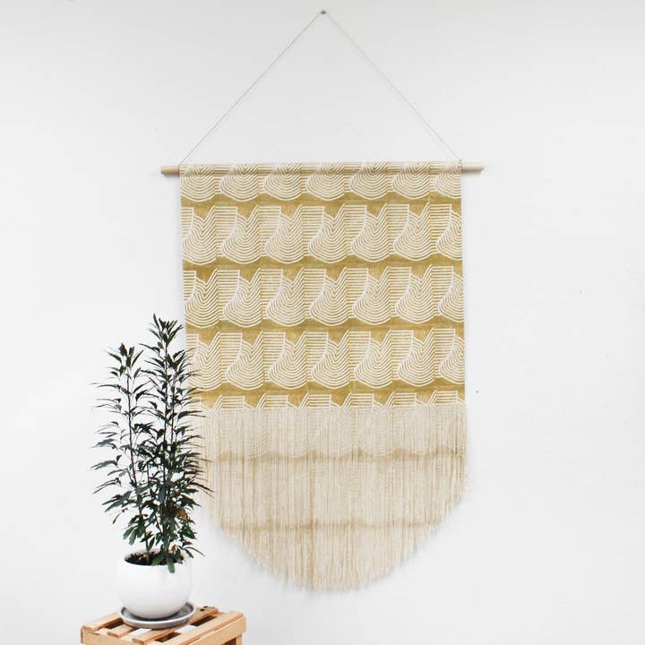 Large Flood Wall Hanging in Gold for wholesale by Julia Canright