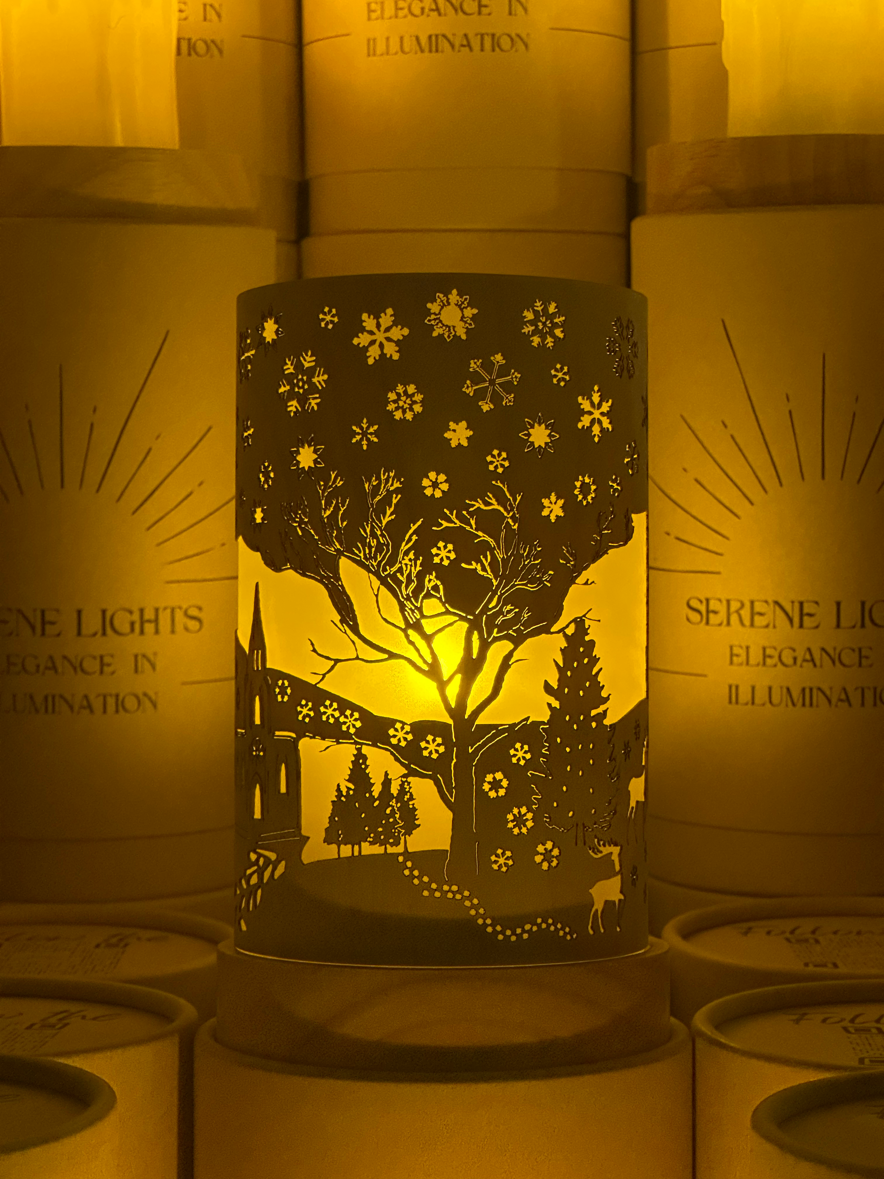 Serene Lights - Vendita all'ingrosso Decorazioni da tavolo - Portacandela Holiday Home – Decorazioni Festive, Design Intercambiabile, Regalo Unico, Candela LED Ricaricabile4