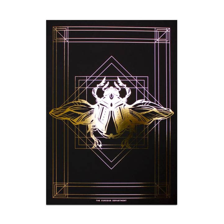Deco - Escarabajo (A4), color negro y dorado para venta al por mayor de The Curious Department