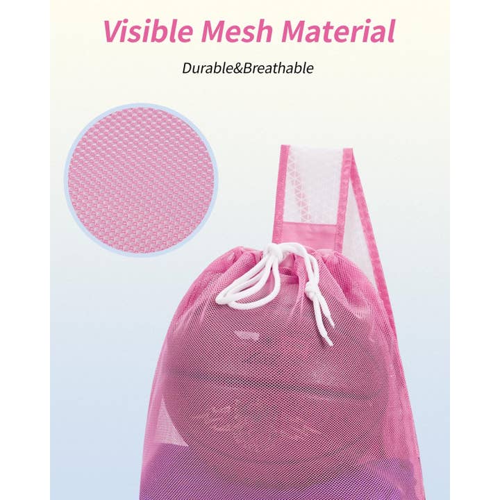 wandf - Wholesale Beach Bag - Mesh Drawstring Bag Swim Bag Quick-Dry Shoulder Strap13