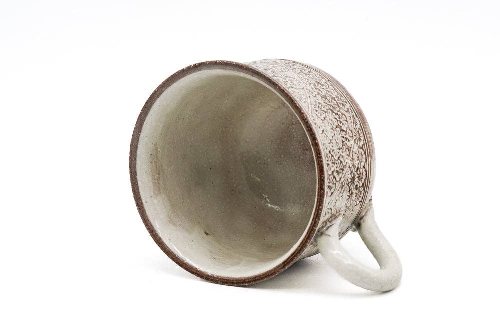 Tezumi - Wholesale Tea Set - Japanese Teacup and Saucer Set - 伊藤典哲 Itō Noriaka - Floral Kohiki Mishima Yunomi - 170ml2