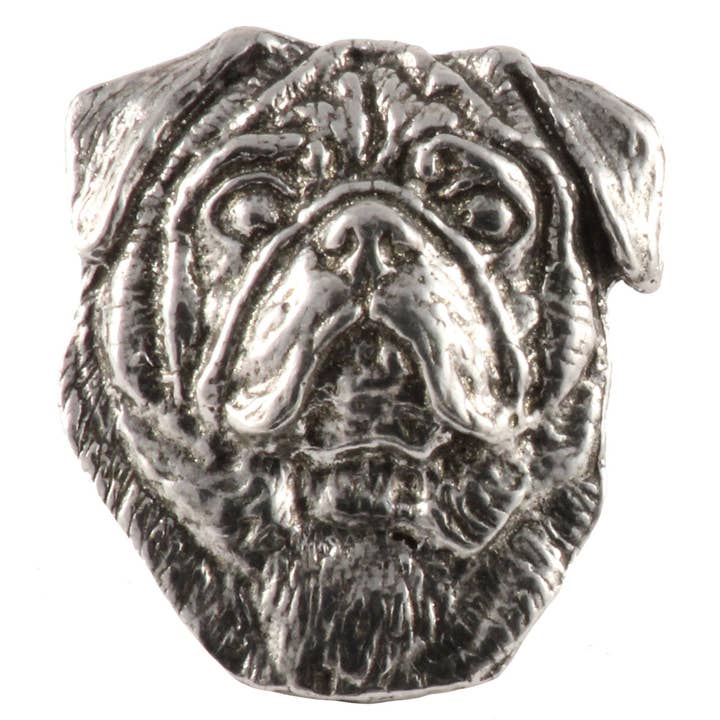 Pug Dog tinnen reversspeld of magneet D148 voor wholesale door Creative Pewter Designs
