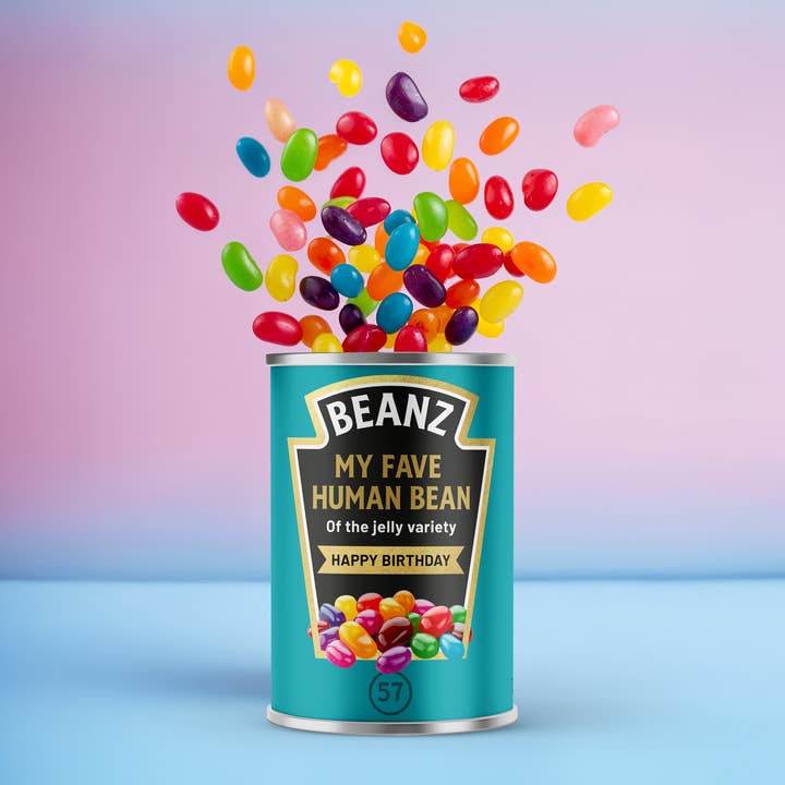 Jelly Bean Birthday Tin, My Fave Human Bean Gift for wholesale by Alphabet Gifts