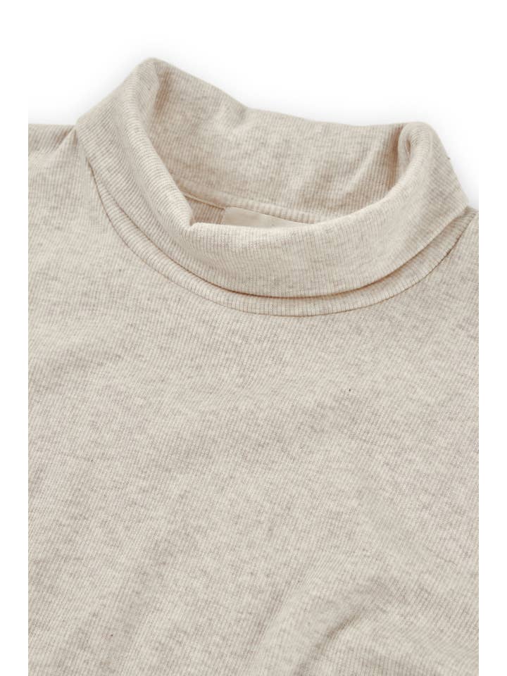 White Top orgánico de cuello alto acanalado en blanco for wholesale on Faire6