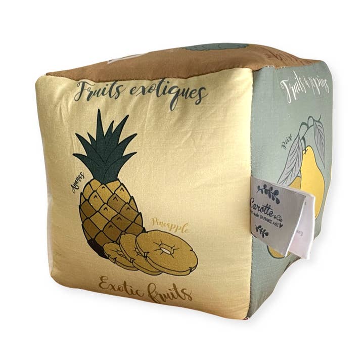 Fruit Families wake up cube with sound effects for wholesale by Carotte & Cie