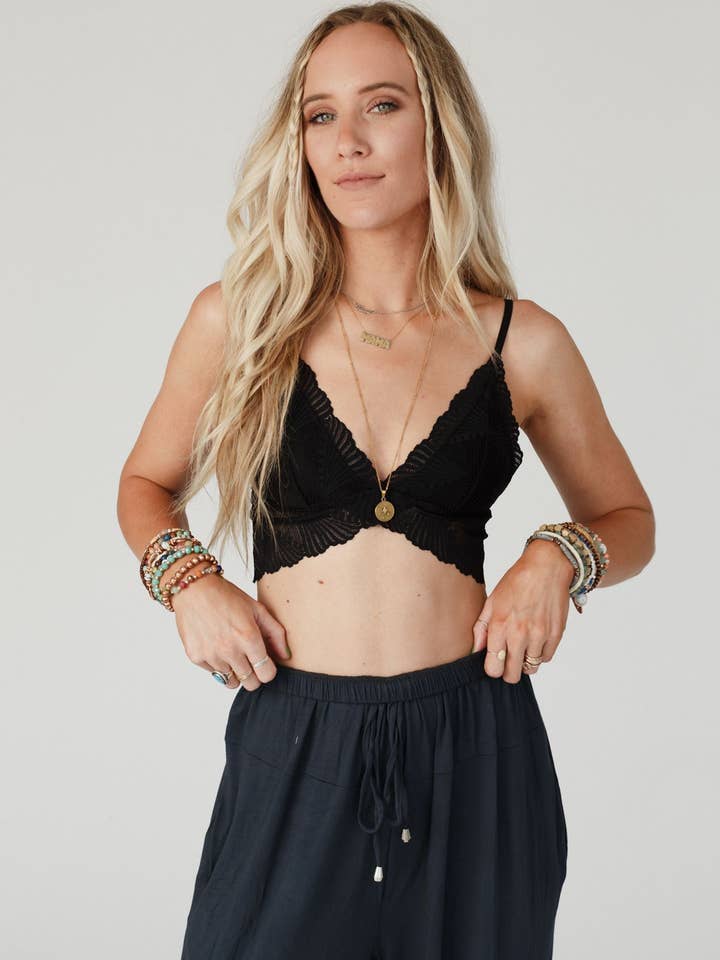 Butterfly Beauty Bralette - Black for wholesale on Faire3