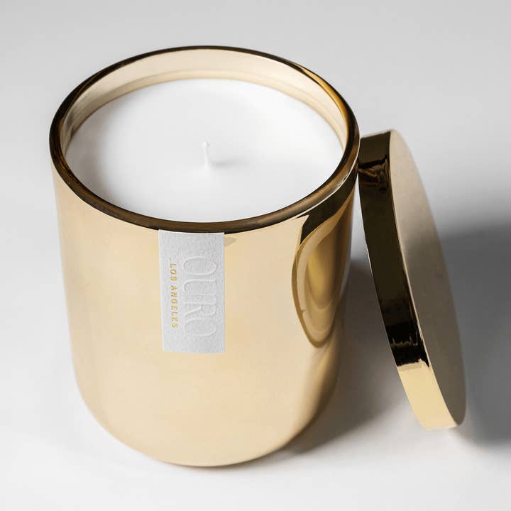 The Gold Collection 12oz kerstkaars voor wholesale door OURO Los Angeles