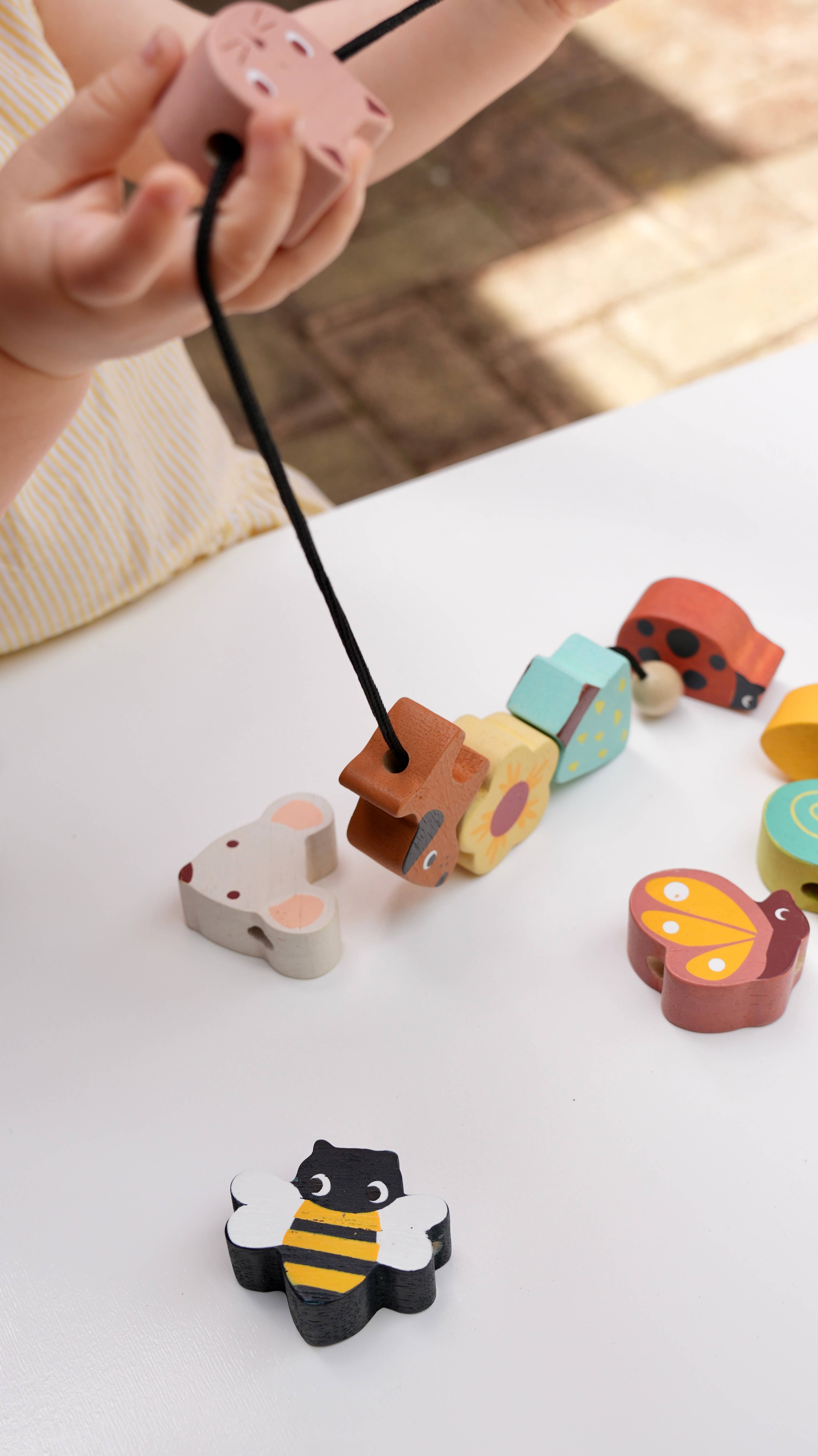 ThreadBear Design UK/EU - Wholesale Wood Toy - Kids - Mentari Garden Threading Beads7