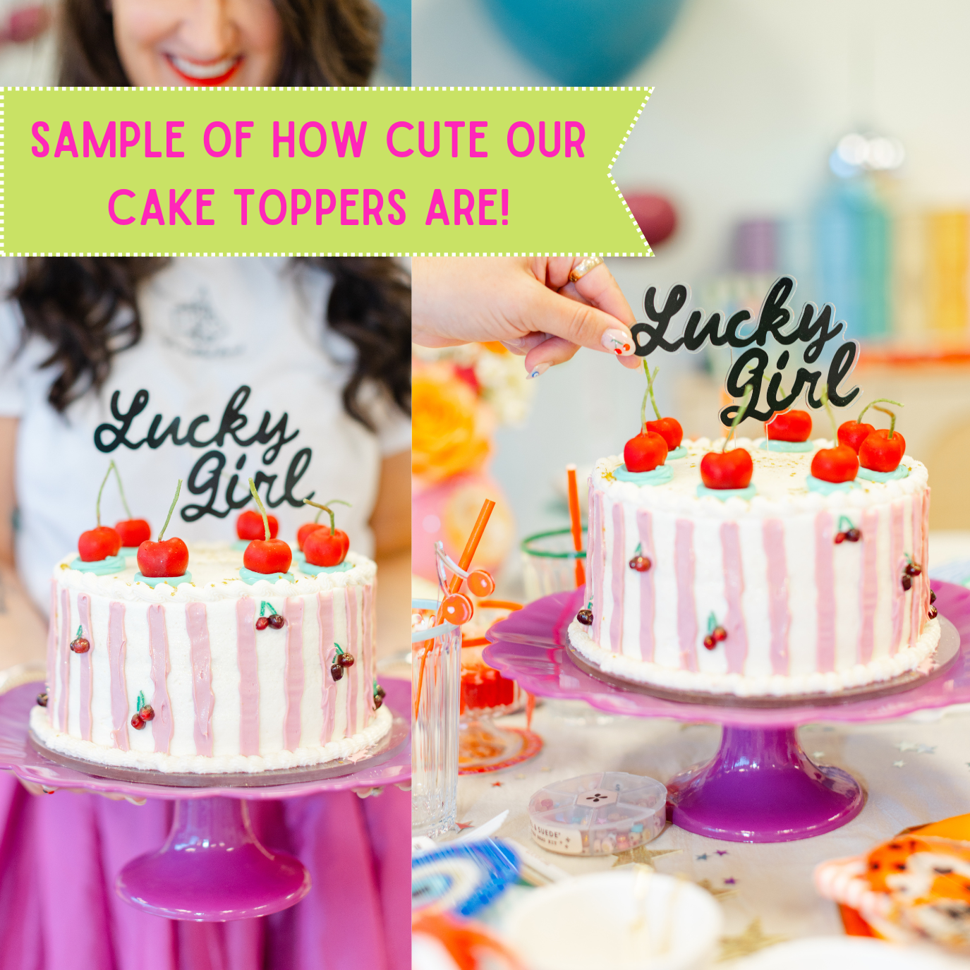 XO ACRYLICS | ACRYLIC STICKS - Wholesale Taart/cupcaketopper - TAARTTOPPER VAN ACRYL MET WILDE TIJGER1