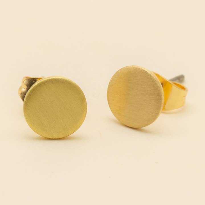 Carpinteria Brushed Coin Stud for wholesale by Jill Michael Jewelry