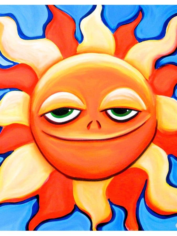 Smiling Sun Paper Print for wholesale by It's a Henry