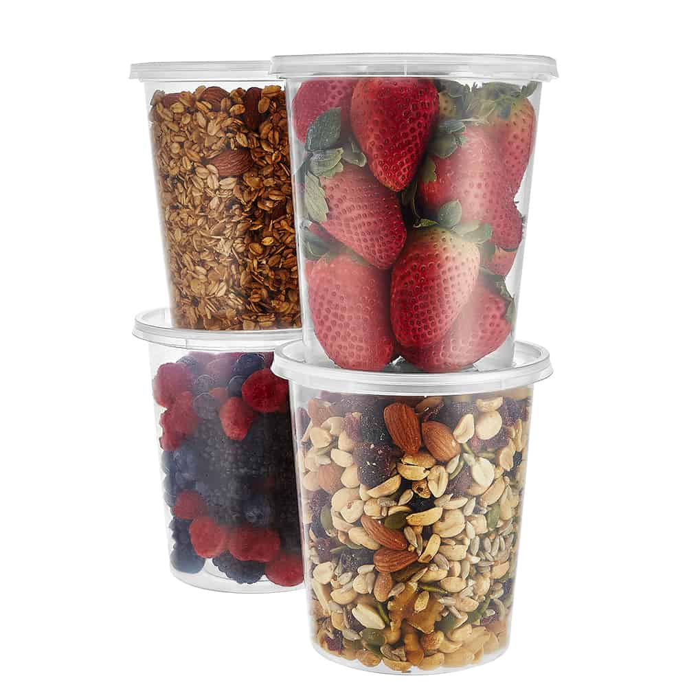 EcoQuality - Wholesale Food Storage Container - 32oz Deli Container with Lid - Large Durable Food Storage0