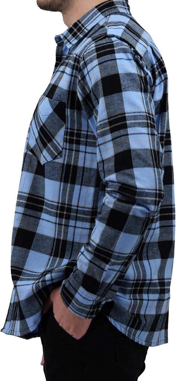 I-Wear Brands - Wholesale Button Down Shirt - Men's - Men's Long Sleeve Button Down Cotton Flannel Shirt3