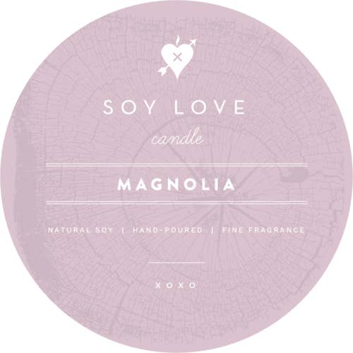 Magnolia 14oz Jar Filled Candle for wholesale by Soy Love