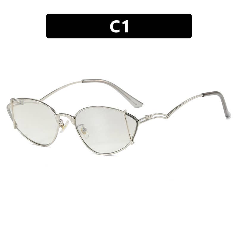 MKS America - Wholesale Sunglasses - Women's - Y2K Metal Thin Edge Hollow Cat Eye Sunglasses0