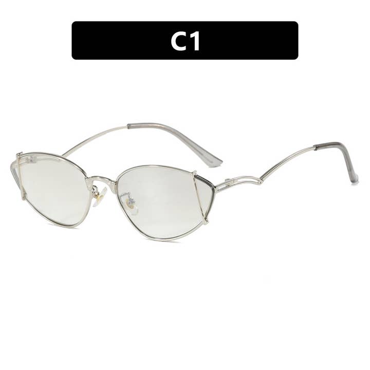 MKS America - Wholesale Sunglasses - Women's - Y2K Metal Thin Edge Hollow Cat Eye Sunglasses