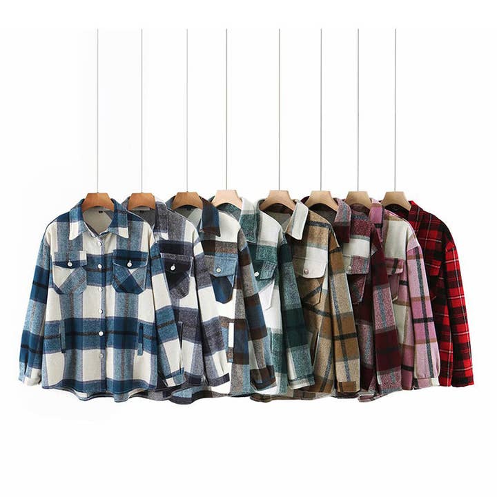 Casual Plaid Shirt Jacket and other Purchase Wholesale widgeon jacket. Free Returns & Net 60 Terms on Faire trending on Faire.