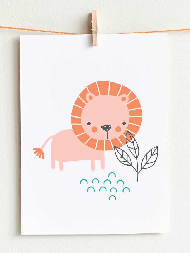 Baby Lion Art Print for wholesale by Michele Payne