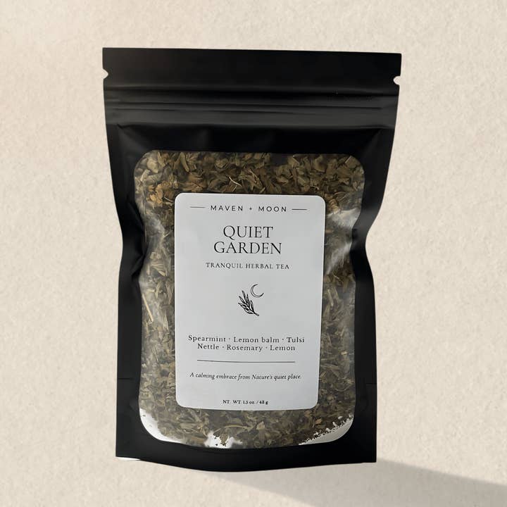 THÉ EN FEUILLES LIBRES JARDIN TRANQUILLE pour la vente par MAVEN + MOON