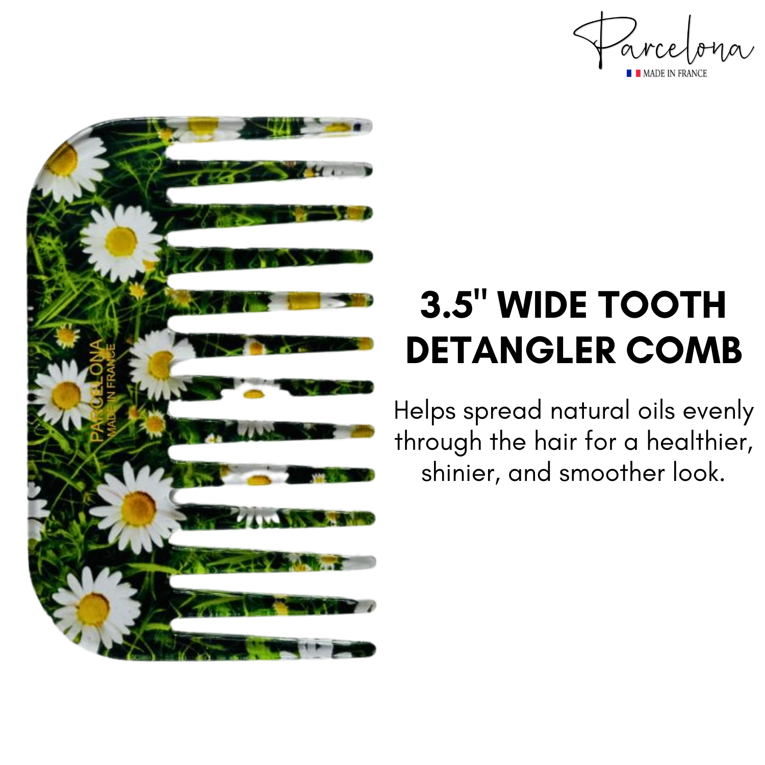 Parcelona - Wholesale Hair Brush/Comb - Parcelona Wide Tooth Comb Tropical Toucan Floral Print Comb for Thick Curly Hair45