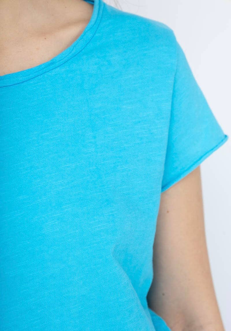 LINEN & COTTON HOUSE – Engroshandel T-shirt – til kvinder – Bomuld t-shirt med rund hals, basis 811725