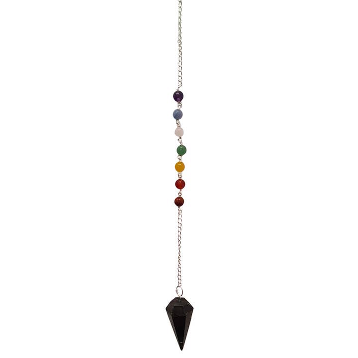 VIE - Wholesale Meditation Supplies - Pendulum with 7 Chakra Beaded Chain24