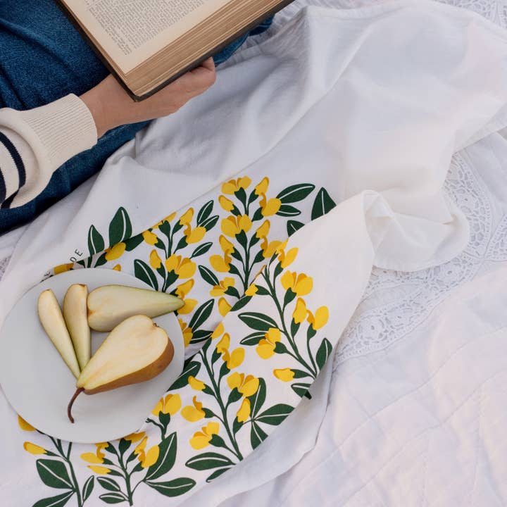 HAZELMADE® Tea Towels + Gifts - Wholesale Tea Towel - Yellow Flowers Tea Towel | Kitchen Decor1