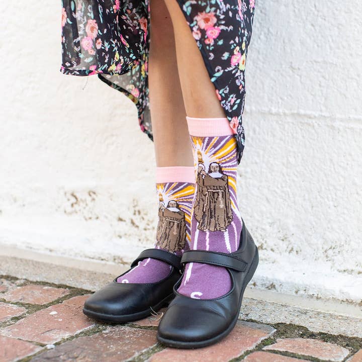 Sock Religious - Wholesale Socks - Kids - St. Clare of Assisi Kids Socks2