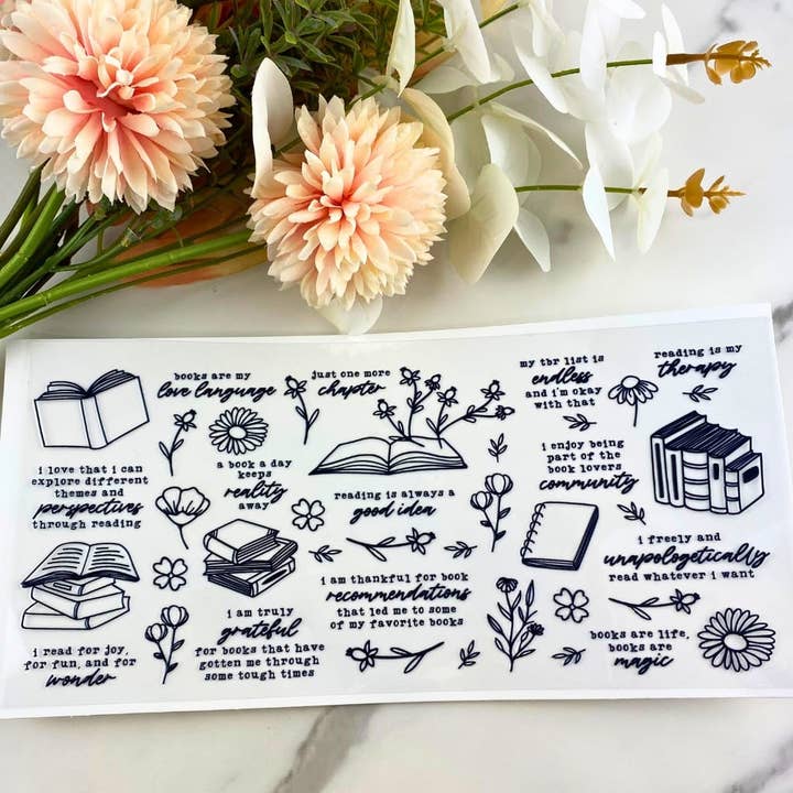 Book Affirmations2 | 16 oz (473 ml) UV DTF Folie für den Großhandel von HKS Custom Designs