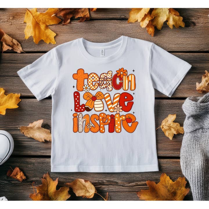 Teach, Love, Inspire Tee for wholesale by Sunflower Designs