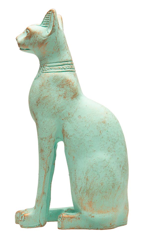 Discoveries, Inc. - Wholesale Decorative Figurine - Bastet Cat Statue Patina - 5.25" - Egyptian Goddess3