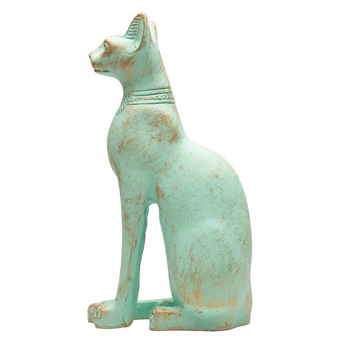 Discoveries, Inc. - Wholesale Decorative Figurine - Bastet Cat Statue Patina - 5.25" - Egyptian Goddess3