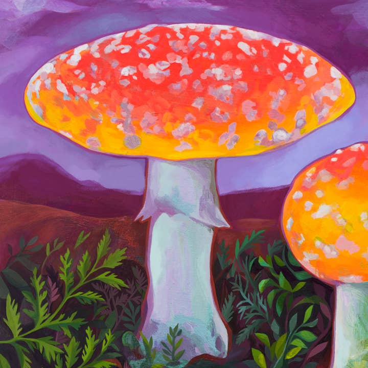 Marigold Art Studios - Wholesale Art Print - Fly Agaric Toadstool Mushrooms Art Print2