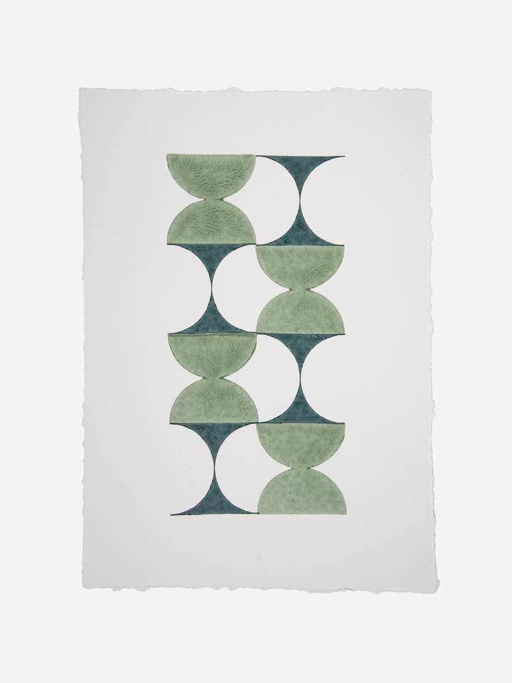 Stampa xilografica, verde per la vendita all'ingrosso da parte di The Campbell Collection