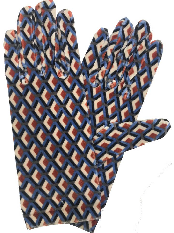 Guantes de terciopelo Happy Orange para mujer para venta al por mayor de LES PETITS CAPRICES