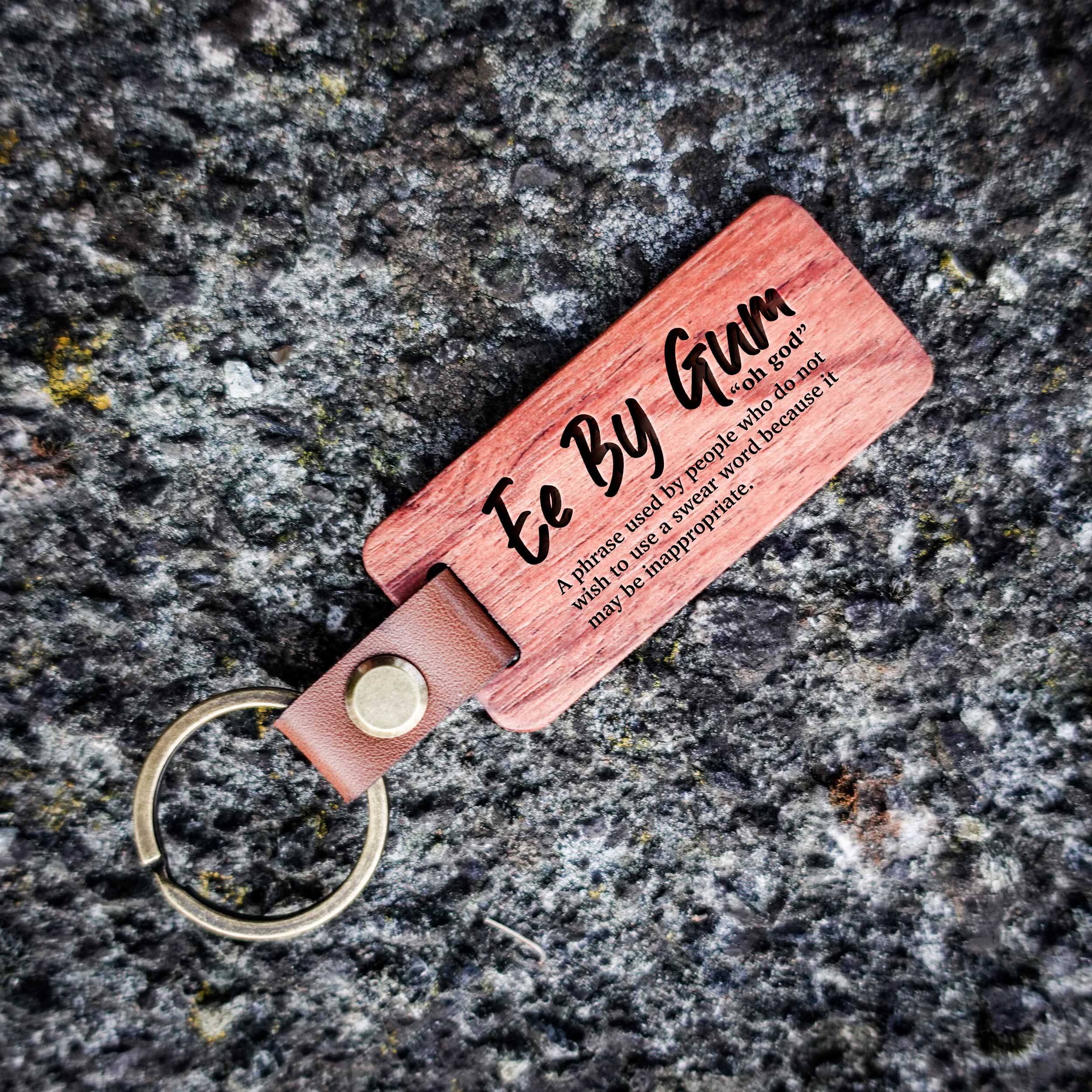 EllieBeanPrints - Wholesale Keychain - Unisex -  Yorkshire Quotes Wooden Keyring With Definitions 9