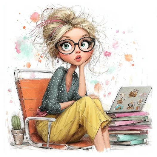 Blonde Laptop Girl DIY Painting Kit for wholesale by The Boozy Bookworm Art Kits