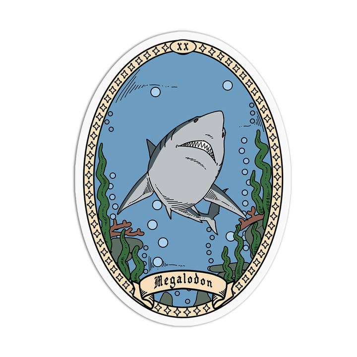 Girls Printing House - Wholesale Sticker - Megalodon Vinyl Textured Sticker0