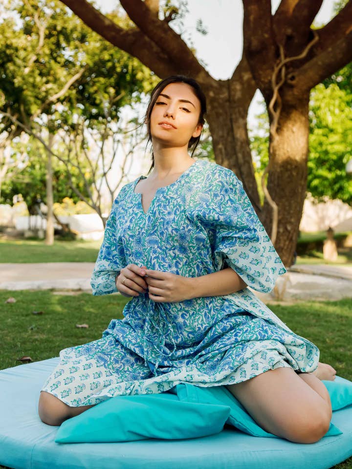 Azure Oasis Kaftan for wholesale by Offtheory