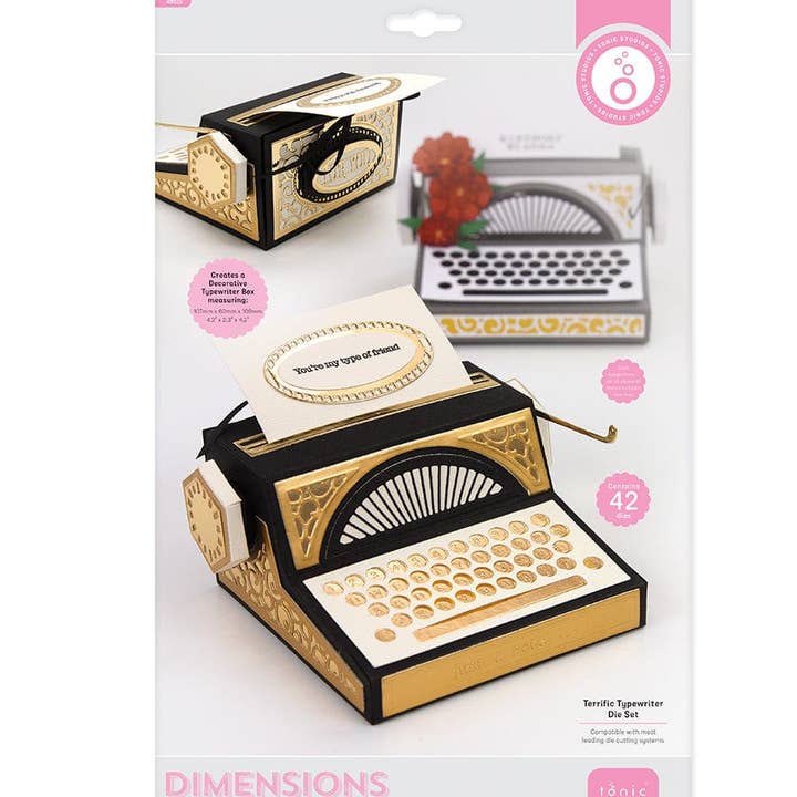 Terrific Typewriter Die Set - 4852E for wholesale by Tonic Studios